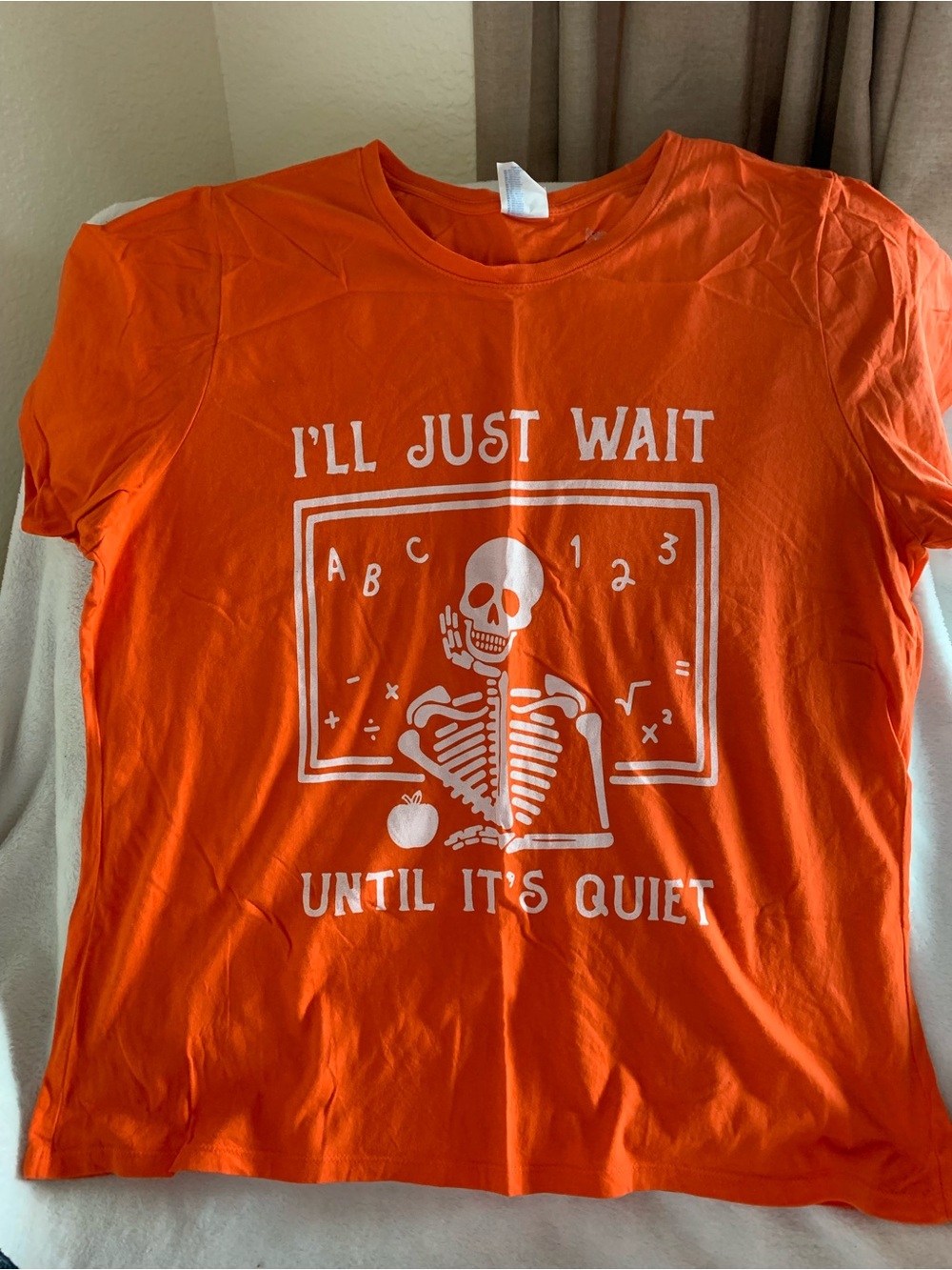 Orange Graphic Tee - "I'll Just Wait Until It's Quiet"